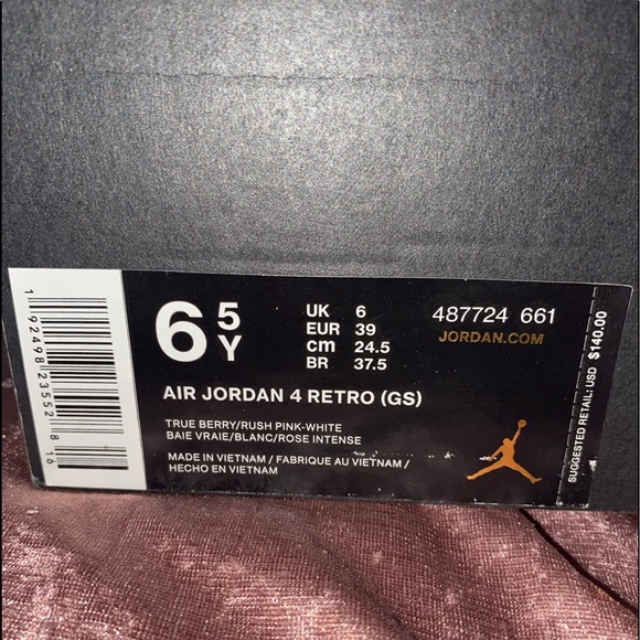 Air Jordan 4 Retro (GS) True Berry - Picture 10 of 10